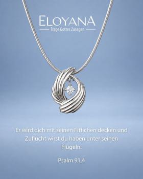Preview: Evrah Anhänger 17x12 mm Sterling Silber rhodiniert Zirkonia